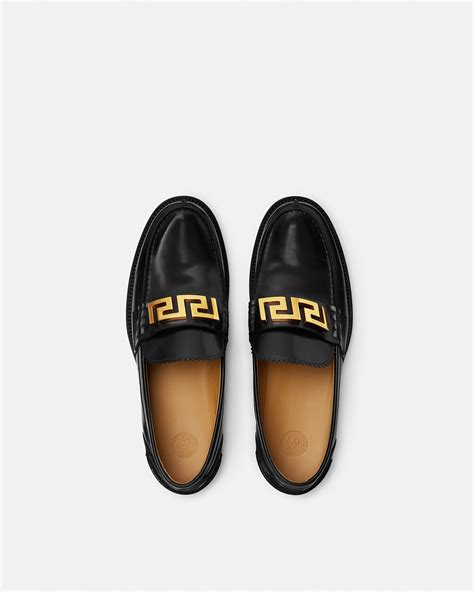 versace greca glass|Versace greca loafers male black.